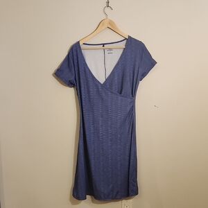 Prana Striped Blue Midi Dress